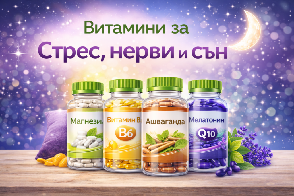 картинка: витамини за стрес нерви и сън