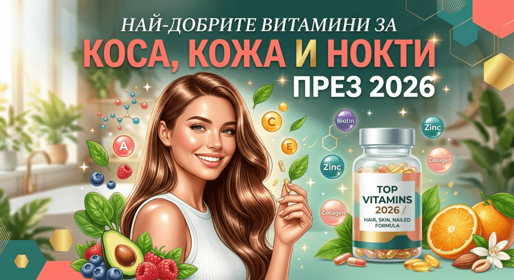 Най-добрите витамини за коса, кожа и нокти през 2026